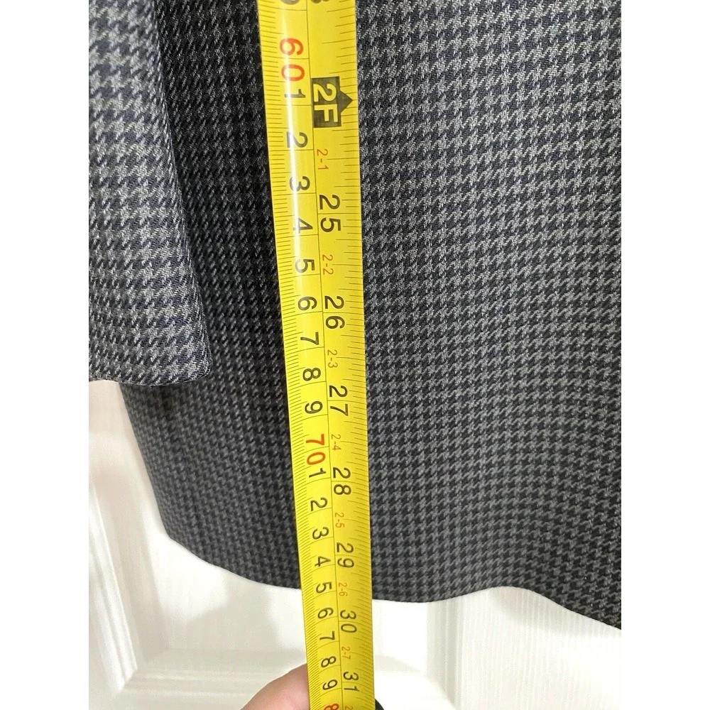 Lauren‎ Ralph Lauren Mens 40R Grey Houndstooth Wool Blazer Sport Coat 2-Button